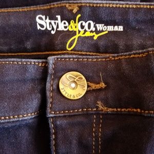 Style&Co Skinny Jeans Womens 24W Short Indigo